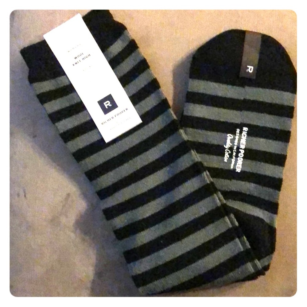 Wool knee high socks